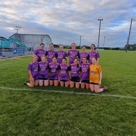 7th Aug Girls U19 Football League: Ros Gaels 5-13, St Dominics 4-13 In an entertaining and hard-fought clash, both Ros Gaels and St Dominics – already safely through to the semi-finals – gave it everything in a full-throttle encounter that lived up to expectations. The first half belonged to Ros Gaels, who made full use of the wind at their backs to build a commanding lead. They dominated proceedings, outscoring St Dominics by 5-7 to 0-8 before the break. Goal after goal flew in as the Gaels’ attack ran riot, with points added for good measure. At the back, Eve McNeill stood firm under pressure, while Grace Geraghty covered every blade of grass in midfield. Up front, Shauna Walsh led the offensive charge. The second half saw the tables turn as St Dominics took advantage of the wind. They came out strong, scoring early and often, but were also guilty of some costly missed chances. Despite the mounting pressure, Ros Gaels kept their composure and found crucial scores when needed – not enough to dominate the half, but just enough to keep their noses in front. When the final whistle blew, Ros Gaels held on for a thrilling win. With both teams now through to the semi-finals, a rematch could well be on the cards – and if this game is anything to go by, it promises to be another cracker. N.B missing from the photo is Anna Kiernan who went off with an ankle injury