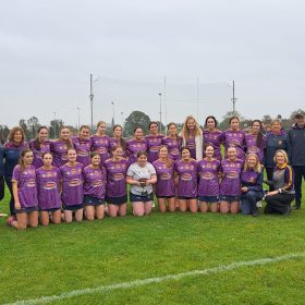 12th Oct Well done to our fabulous Minor girls who defeated Four Roads today in the replay of the Minor B Championship held in Lisnamult this afternoon. A great start with early goals set the foundation for this win and we were comfortably ahead at half time.Four Roads came storming back into the game in the second half but our girls stood firm especially in defence and some key scores by our forwards towards the end ensured a solid victory and it was a delighted Captain Molly Tully who received the Cup from County Camogie Board Childrens Officer and Executive member Rachel O'Donnell.The Minor Competition was sponsored by our coach Joan Moore Therapy Rooms and Joan was on hand for presentation also. Huge credit goes to the Minor and U16 players and Mgt led by Sean Mulry and Fiona Ni Chuinn who combined to ensure we were able to play and succeed in this competition. Thanks also to our Club Facilities Team for presenting our grounds so well ,to our supporters and to everyone who helped out on the day.